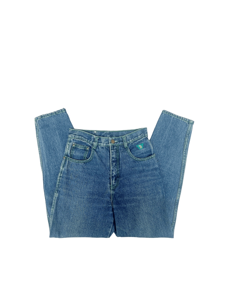 Denim blue barrel jeans