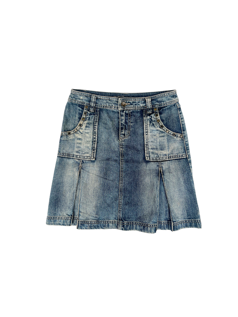 Sprit vintage denim mini skirt