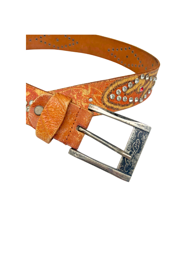 brown leather vintage retro belt