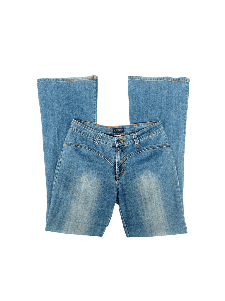hot line  blue jeans bootleg cut
